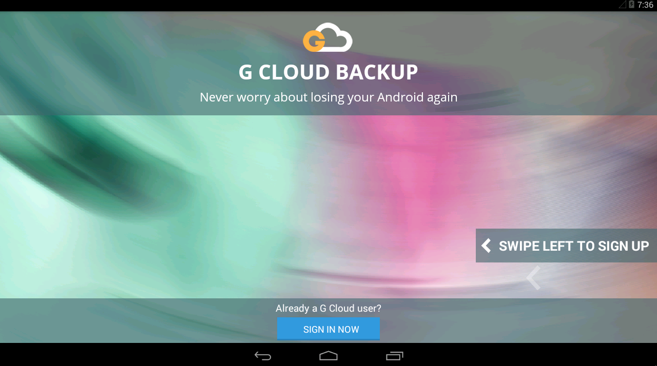 G Cloud Backup app