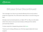 Bitcasa Drive to Be Discontinued